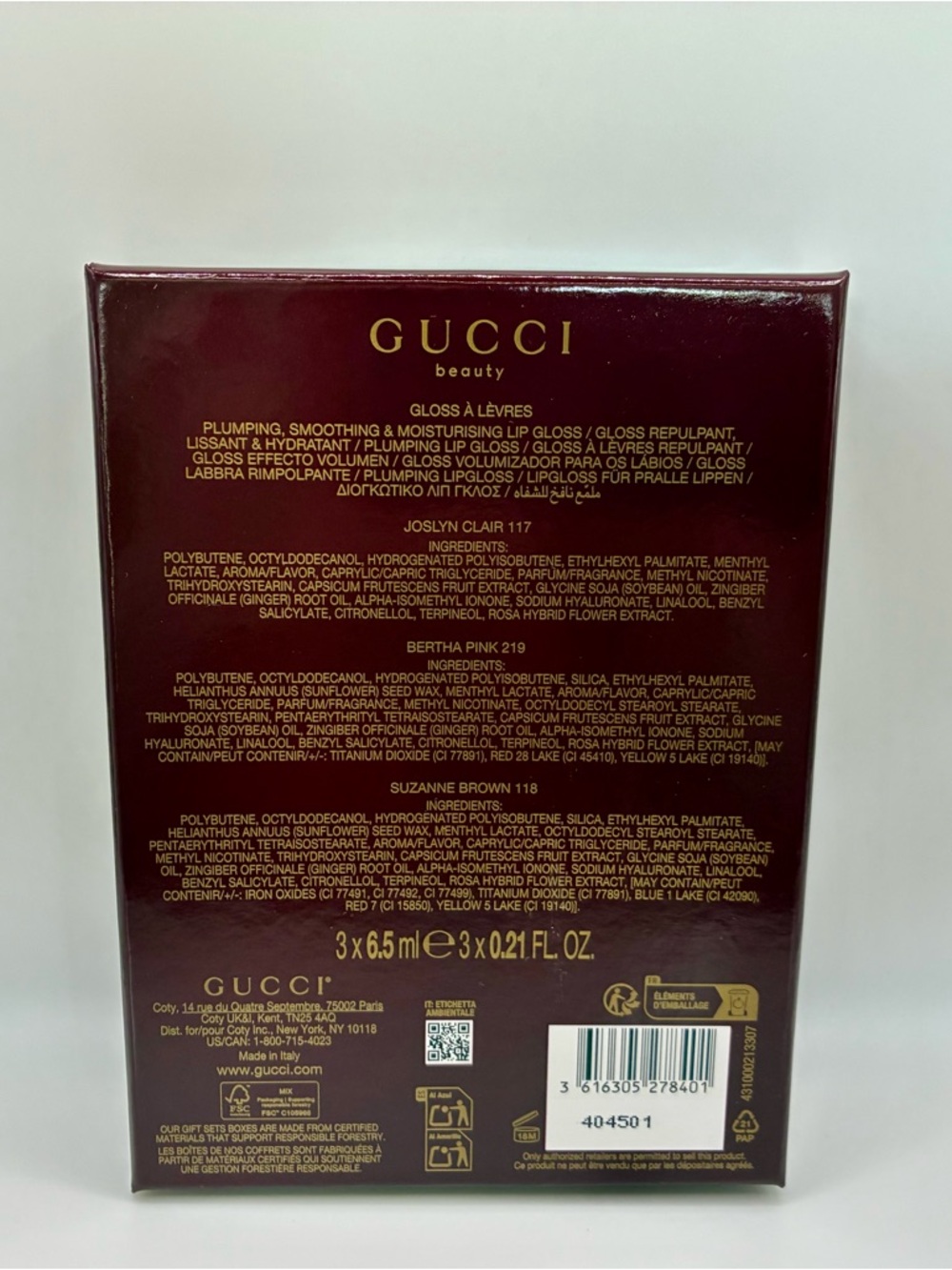 Gucci Gloss à Lèvres Plumping Lip Gloss 3-Piece Festive Gift Set Brand New. - Picture 4 of 4